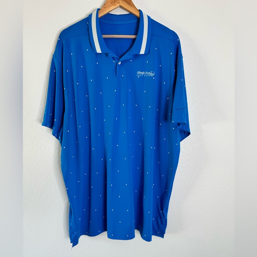 Nike Golf Blue Polo Shingle Creek Golf Club XXL